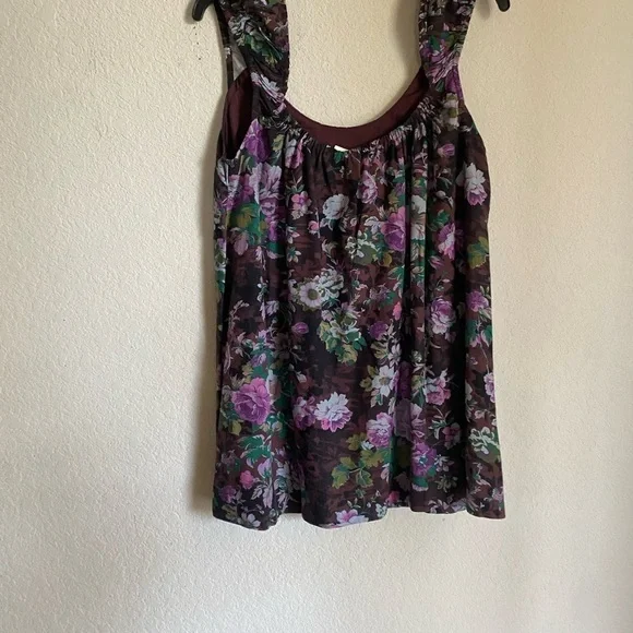Free People Wildflower Print Linen Blend Babydoll Mini Boho Dress Black Combo S - Picture 8 of 11